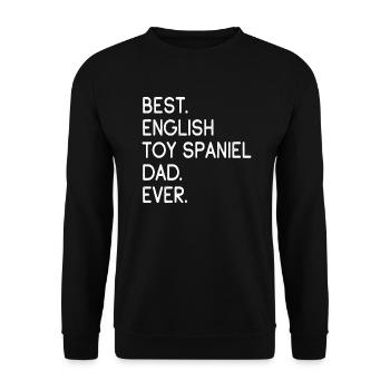 English Toy Spaniel - Unisex Pullover - Schwarz - Vorne - Alina (178cm) & Michal (187cm)