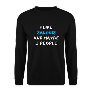 Saluki - Unisex Sweatshirt - black - Front - Alina (178cm) & Michal (187cm)