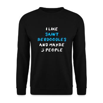 Saint Berdoodle - Unisex Sweatshirt - black - Front - Alina (178cm) & Michal (187cm)
