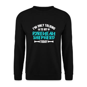 Berger des Pyrénées Pyrenäenschäferhund - Sweat-shirt Unisexe - noir - Devant - Alina (178cm) & Michal (187cm)