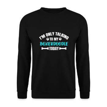 Boxerdoodle - Unisex Sweatshirt - black - Front - Alina (178cm) & Michal (187cm)