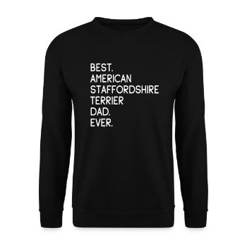 Terrier américain Staffordshire - Sweat-shirt Unisexe - noir - Devant - Alina (178cm) & Michal (187cm)