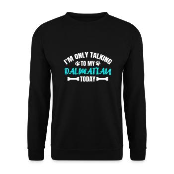 Dalmatien Dalmatiner - Sweat-shirt Unisexe - noir - Devant - Alina (178cm) & Michal (187cm)