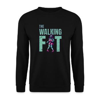 The Walking Fat Thick Zombie Woman - Unisex Sweatshirt - black - Front - Alina (178cm) & Michal (187cm)