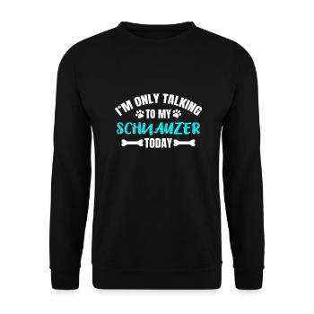 Schnauzer Giant Schnauzer Miniature Schnauzer - Unisex Sweatshirt - black - Front - Alina (178cm) & Michal (187cm)