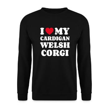 Cardigan Welsh Corgi Propriétaire de chien - Sweat-shirt Unisexe - noir - Devant - Alina (178cm) & Michal (187cm)