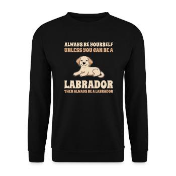 Labrador - Unisex Pullover - Schwarz - Vorne - Alina (178cm) & Michal (187cm)