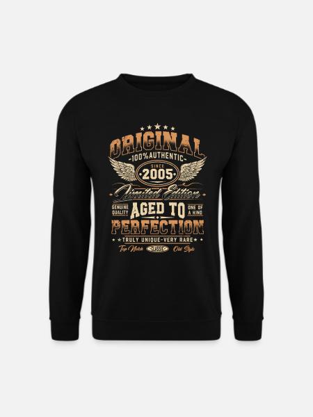 Original 2005 Jahrgang geboren Geburtstag Geschenk - Unisex Pullover - Schwarz
