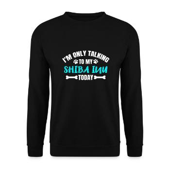 Shiba Inu - Sweat-shirt Unisexe - noir - Devant - Alina (178cm) & Michal (187cm)
