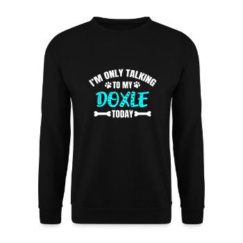 Doxle - Unisex Sweatshirt - black - Front - Alina (178cm) & Michal (187cm)