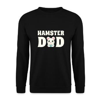 Hamster Dad Dad Hamster Owner - Unisex Sweatshirt - black - Front - Alina (178cm) & Michal (187cm)