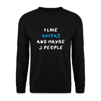 Akita - Unisex Sweatshirt - black - Front - Alina (178cm) & Michal (187cm)