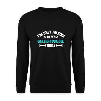 Goldendoodle - Unisex Sweatshirt - black - Front - Alina (178cm) & Michal (187cm)