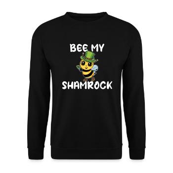 Abeille mignonne Leprechaun Goblin disant trèfle - Sweat-shirt Unisexe - noir - Devant - Alina (178cm) & Michal (187cm)
