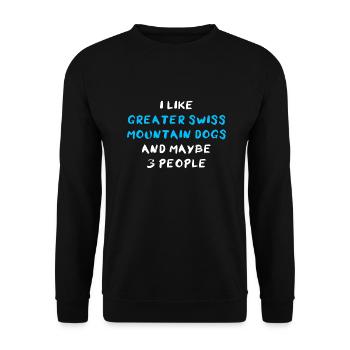 Greater Swiss Mountain Dog - Unisex Sweatshirt - black - Front - Alina (178cm) & Michal (187cm)