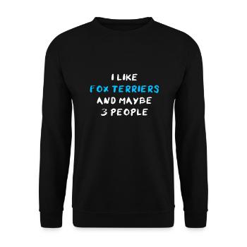 Fox Terrier Foxterrier - Unisex Sweatshirt - black - Front - Alina (178cm) & Michal (187cm)