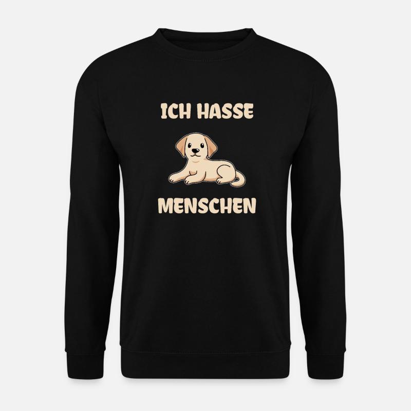 Labrador Ich Hasse Menschen - Unisex Pullover - Schwarz