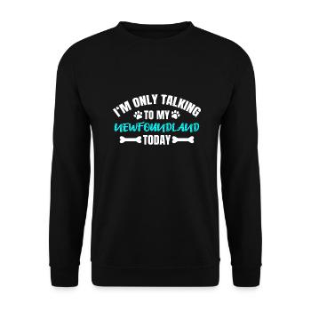 Neufundländer de Terre-Neuve - Sweat-shirt Unisexe - noir - Devant - Alina (178cm) & Michal (187cm)