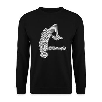 Parkour Fingerprint Freerunner Parkour - Sweat-shirt Unisexe - noir - Devant - Alina (178cm) & Michal (187cm)
