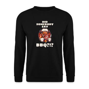 BBQ vache drôle de dicton - Sweat-shirt Unisexe - noir - Devant - Alina (178cm) & Michal (187cm)