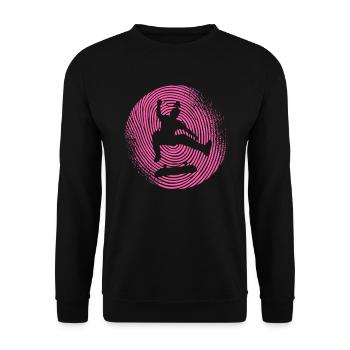 Skating Skater Skateboarder Girl Skateboard - Unisex Sweatshirt - black - Front - Alina (178cm) & Michal (187cm)