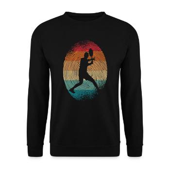 Joueur de tennis Fingerprint Tennis Homme - Sweat-shirt Unisexe - noir - Devant - Alina (178cm) & Michal (187cm)