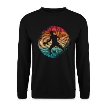 Joueur de tennis de table Empreinte digitale Jeu de tennis de table - Sweat-shirt Unisexe - noir - Devant - Alina (178cm) & Michal (187cm)