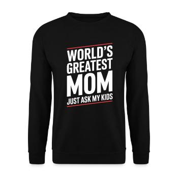 Mom Mother Mother's Day - Unisex Sweatshirt - black - Front - Alina (178cm) & Michal (187cm)