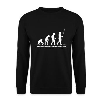 Bearded Dragon Bartagame Evolution - Unisex Pullover - Schwarz - Vorne - Alina (178cm) & Michal (187cm)