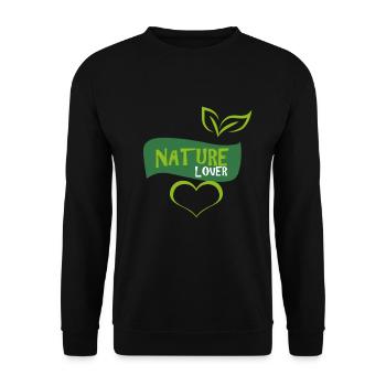 Natur - Unisex Pullover - Schwarz - Vorne - Alina (178cm) & Michal (187cm)