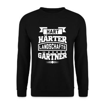 Hart Härter Landschaftsgärtner Garten Gärtner - Unisex Pullover - Schwarz - Vorne - Alina (178cm) & Michal (187cm)