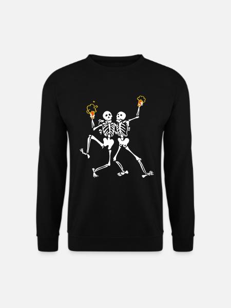 Skelette tun java - Unisex Pullover - Schwarz