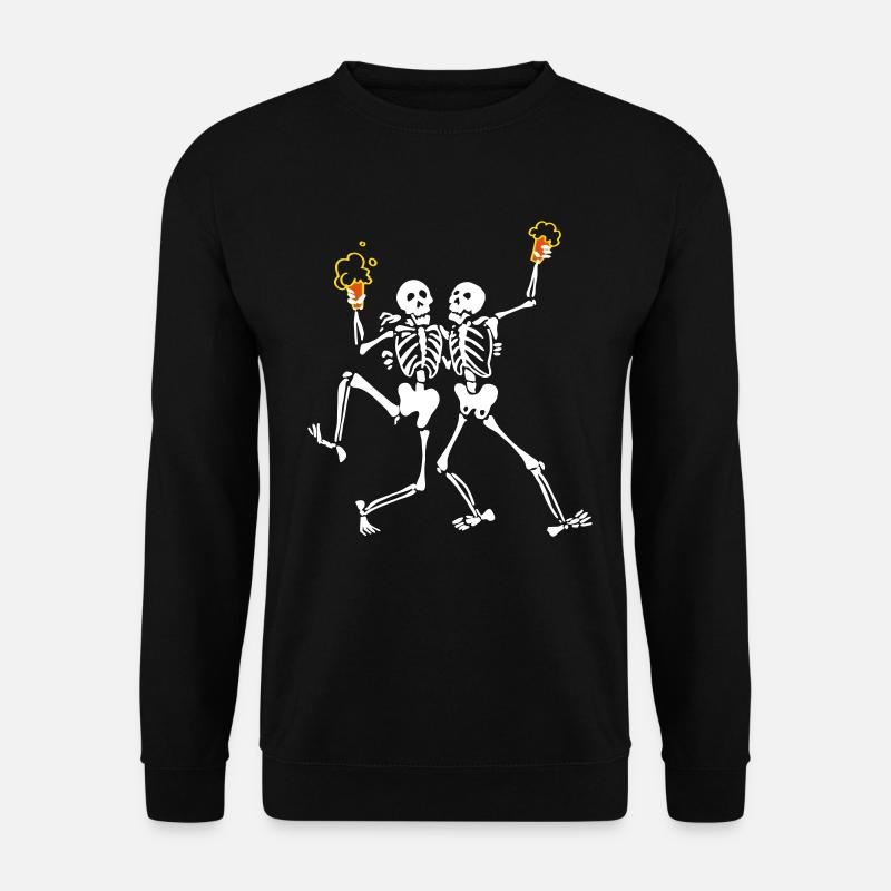 Skeletons doing java - Unisex Sweatshirt - black