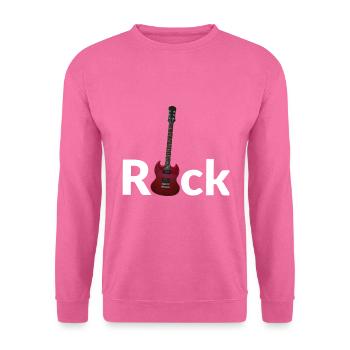 Rock - E guitare - Sweat-shirt Unisexe - rose - Devant