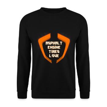 Super Duke R 1290: Asphalt, Engine, Tires and Love - Unisex Sweatshirt - black - Front - Alina (178cm) & Michal (187cm)