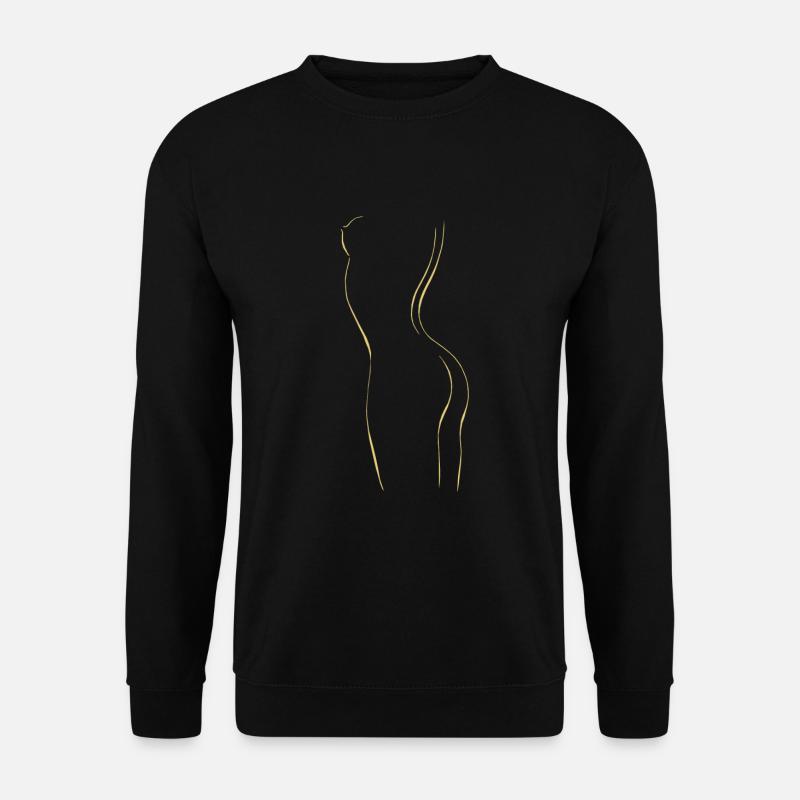 Gold - Nackte Frau - Unisex Pullover - Schwarz