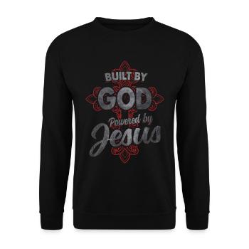 God Jesus - Unisex Sweatshirt - black - Front - Alina (178cm) & Michal (187cm)