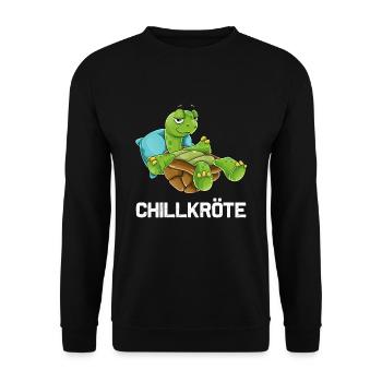 Chill Toad Turtle Chill Turtle Gift - Unisex Sweatshirt - black - Front - Alina (178cm) & Michal (187cm)