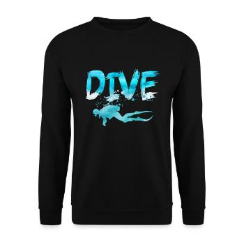 Diver Dive Divemaster Diving Diver Sea - Sweat-shirt Unisexe - noir - Devant - Alina (178cm) & Michal (187cm)