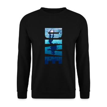 Diver Dive Divemaster Diving Diver Sea - Sweat-shirt Unisexe - noir - Devant - Alina (178cm) & Michal (187cm)