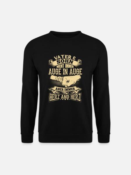 Vater Und Sohn Dad Papa Vatertag Partnerlook Herz - Unisex Pullover - Schwarz