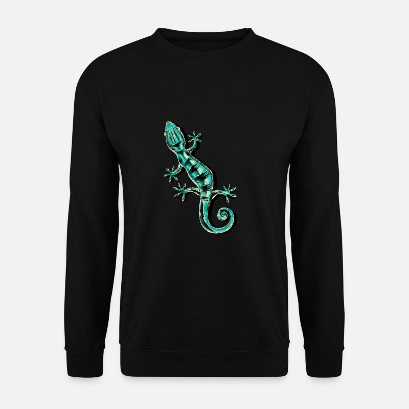 Gecko Motive Gekko Geschenkidee Geckos Echse Asien - Unisex Pullover - Schwarz