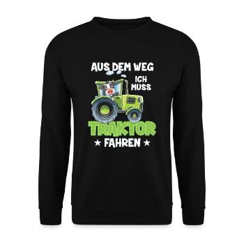 Schulkind 2020 Traktor Junge Mädchen Trecker Einsc - Unisex Pullover - Schwarz - Vorne - Alina (178cm) & Michal (187cm)