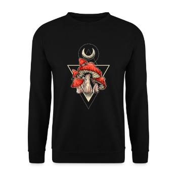 Mushrooms Collect Mushroom Hunter Mushroom Collector - Unisex Sweatshirt - black - Front - Alina (178cm) & Michal (187cm)