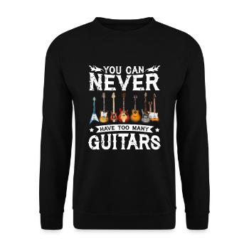 Guitares drôles Dictaphone guitare musicien G - Sweat-shirt Unisexe - noir - Devant - Alina (178cm) & Michal (187cm)