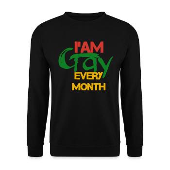 I’m Gay Every Month Pride Month - Sweat-shirt Unisexe - noir - Devant - Alina (178cm) & Michal (187cm)
