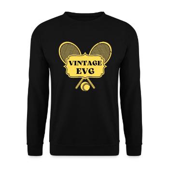 VINTAGE EVG TENNIS - Sweat-shirt Unisexe - noir - Devant - Alina (178cm) & Michal (187cm)