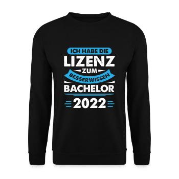 Ich Habe Die Lizenz Zum Besserwissen Abschluss Bac - Unisex Pullover - Schwarz - Vorne - Alina (178cm) & Michal (187cm)