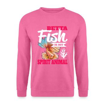 Betta Fish Is My Spirit Animal Siamesischer Kampff - Unisex Pullover - Pink - Vorne