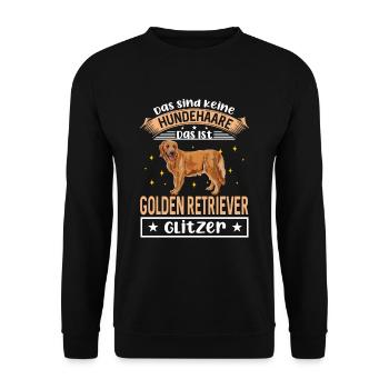 Das Sind Keine Hundehaare Das Ist Golden Retriever - Unisex Pullover - Schwarz - Vorne - Alina (178cm) & Michal (187cm)